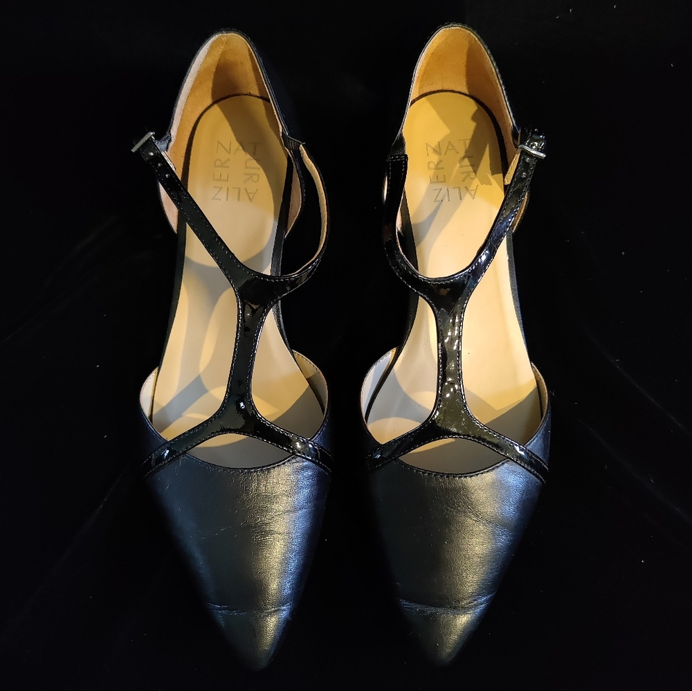 Black Leather Naturalizer Dress Flats